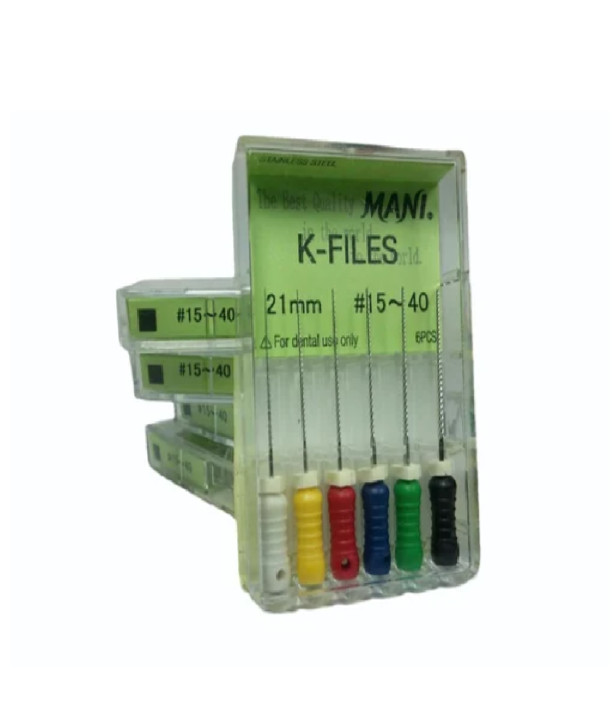 Mani K-FILES endodontic hand files 21, 25, 31mm 36 Files/Box
