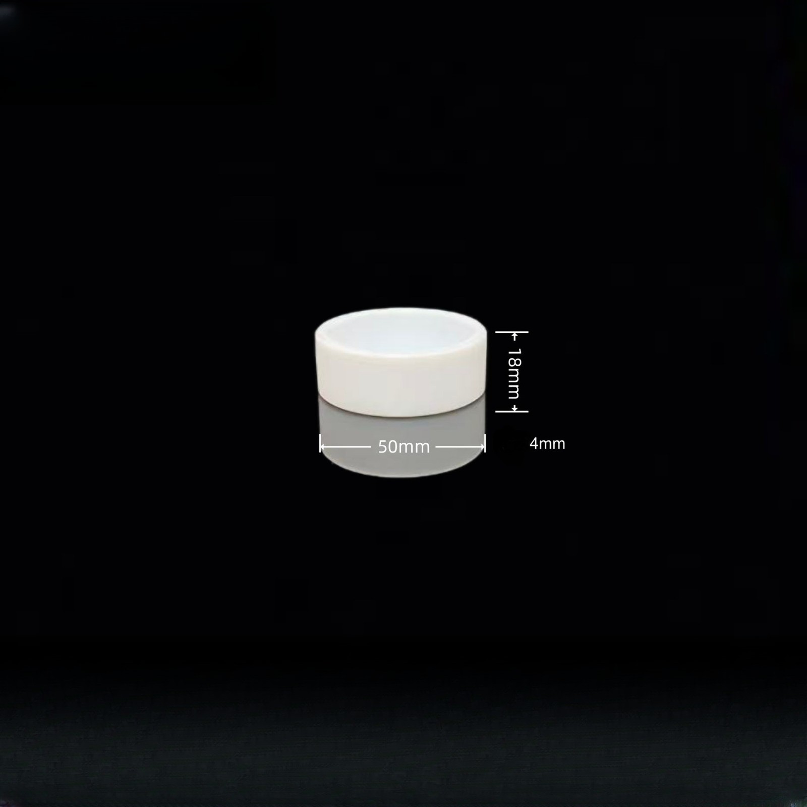 PTFE F4 Evaporation Dish, Round Flat Bottom Corrosion Resistant Lab Container