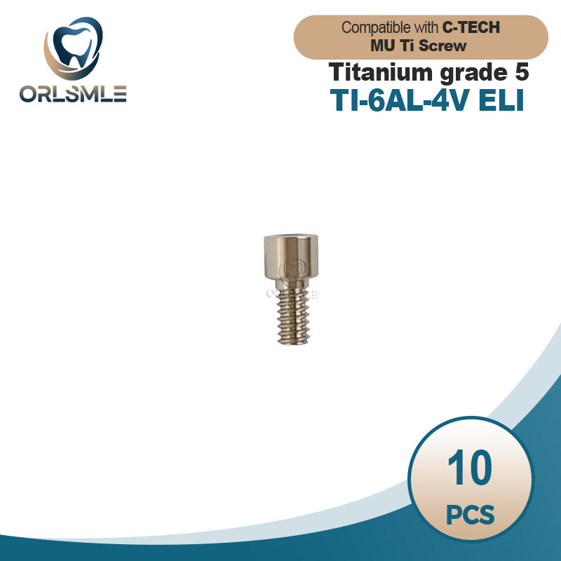 10 pcs Titanium abutment screw multi unit Ti screw compatible with C-TECH