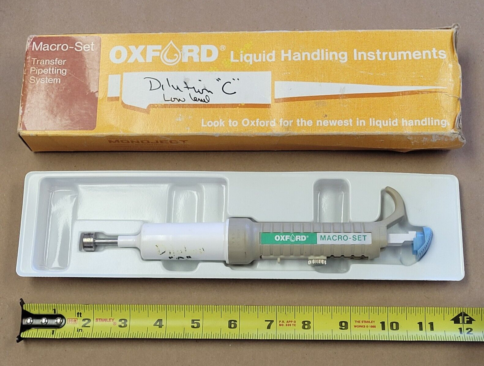 OXFORD MACRO-SET 5-10ML TRANSFER PIPETTOR, ITEM A