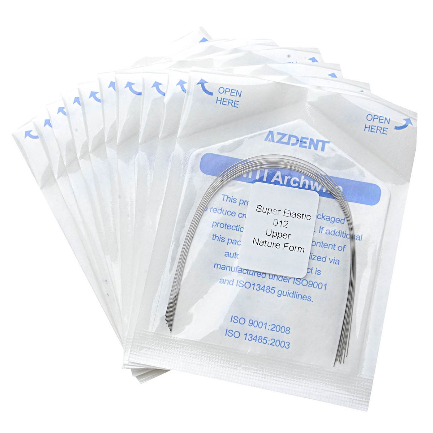 10X AZDENT Dental Orthodontic Arch Wires Niti Thermal Round natural Form