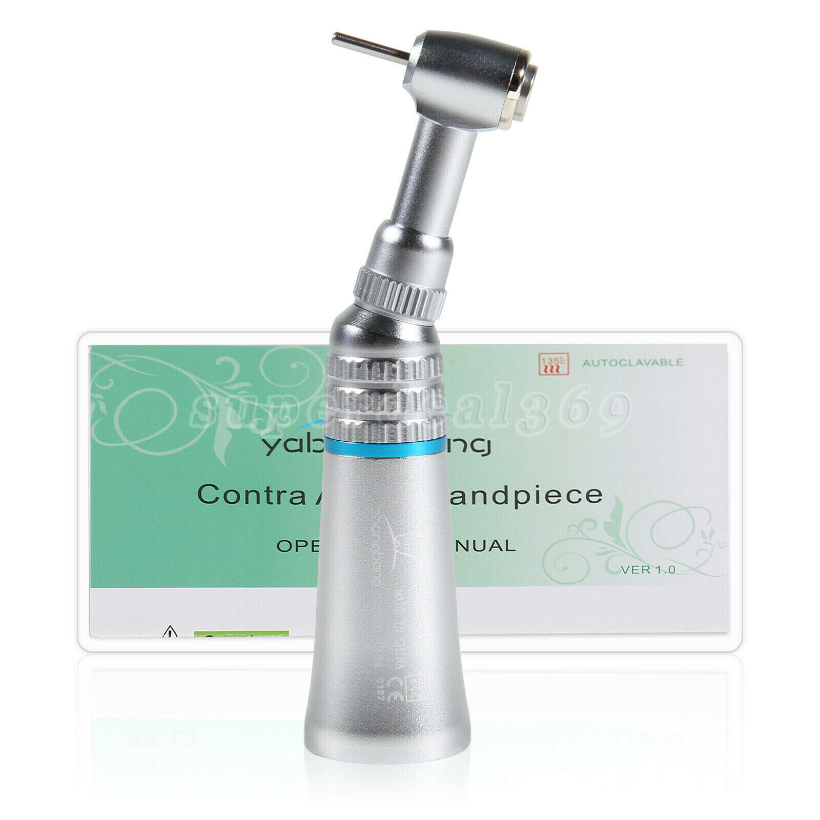 1-5Pcs Dental Low Speed Contra Angle Handpiece Push E-type Fit FG 1.6mm Burs YAG