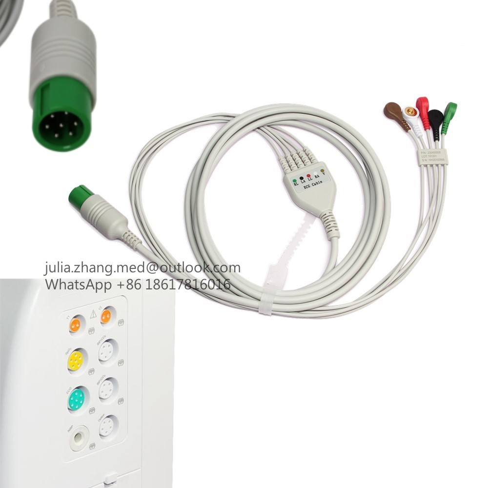 ECG Cable NIBP Cuff SpO2 Sensor Temp Probe CO2 capnograph for Patient Monitor