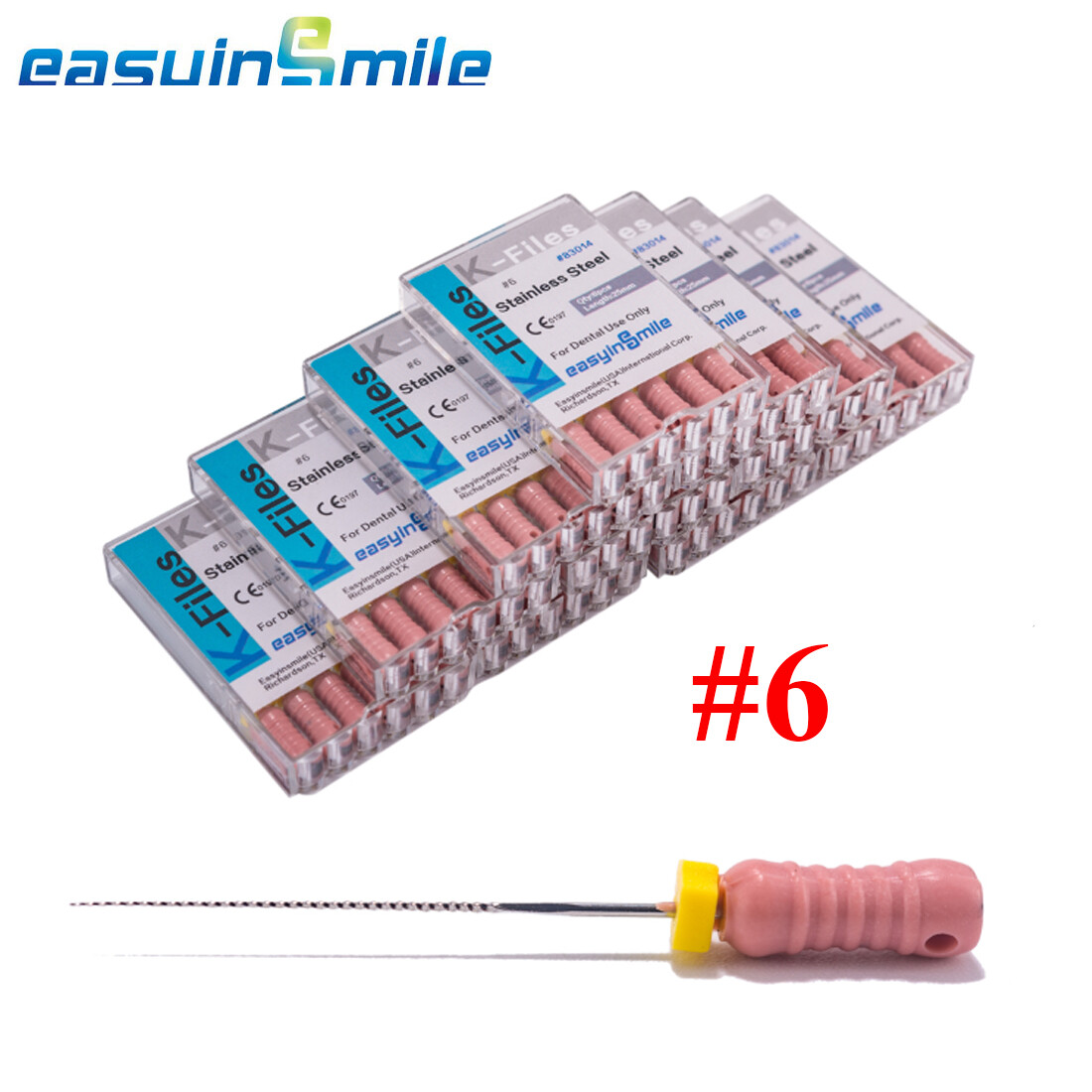 60Pc Dental Root Canal Hand Files Stainless Steel K-Files #6/#8/#10 25MM Endo US