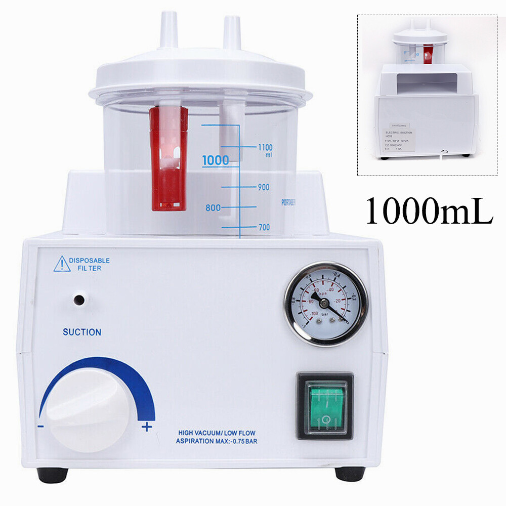 Portable Dental Phlegm Suction Unit Emergency Medical Vacuum Aspirator Machine