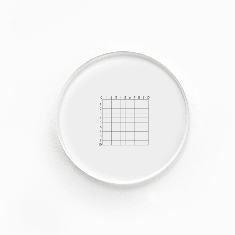 Microscope Eyepiece Grid Reticle 0.5mm Micrometer 10 * 10 Grid Calibration Ruler