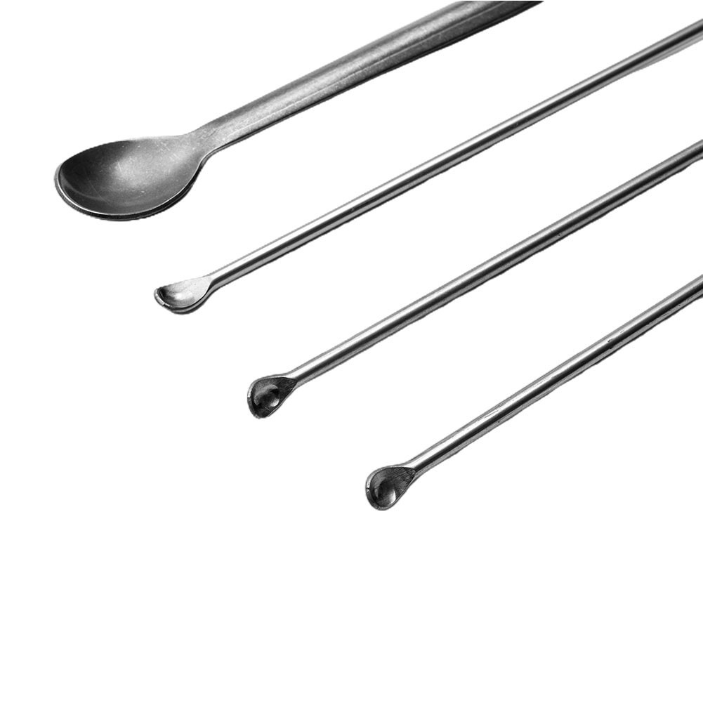 High Quality New Practical Laboratory Sampling Spoon Stainless Steel Safe 12pcs
