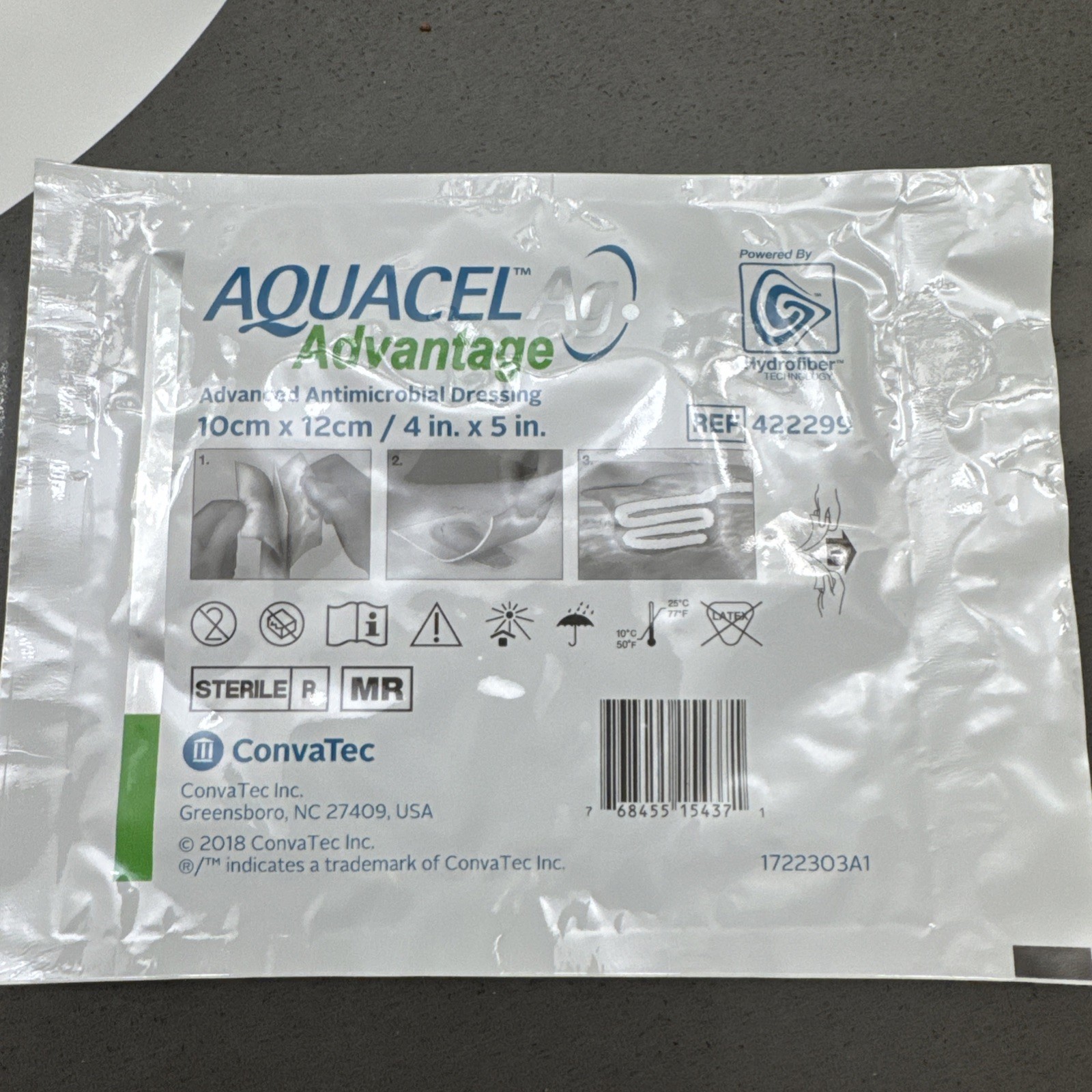 ConvaTec AQUACEL Ag Advantage Antimicrobial Dressing 10x12cm *1 Dressing*