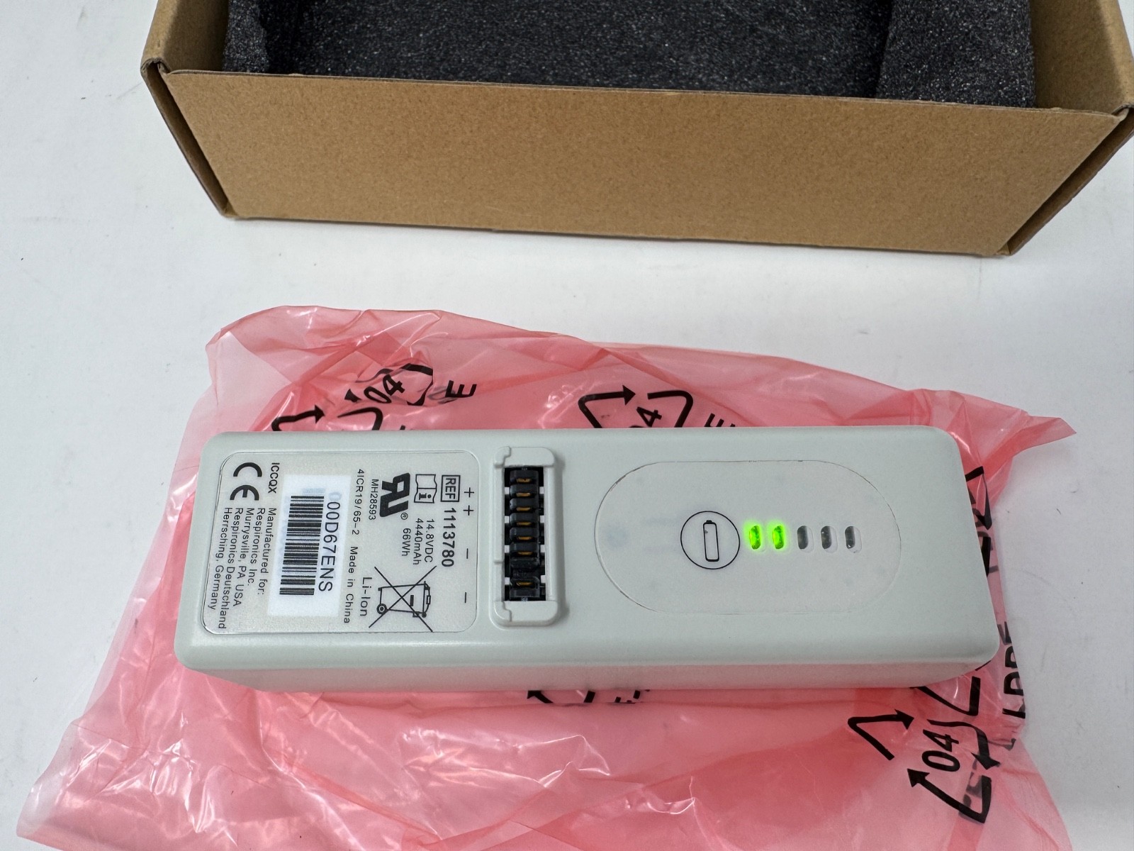 Philips Respironics 1113780 Rechargeable Li-ion Battery 14.8VDC 1113780