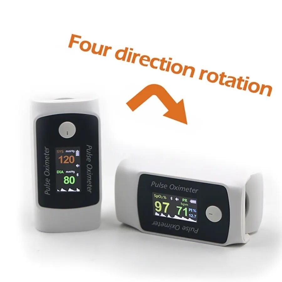 New 2-in-1 smart fingertip pulse oximeter with blood pressure measurement