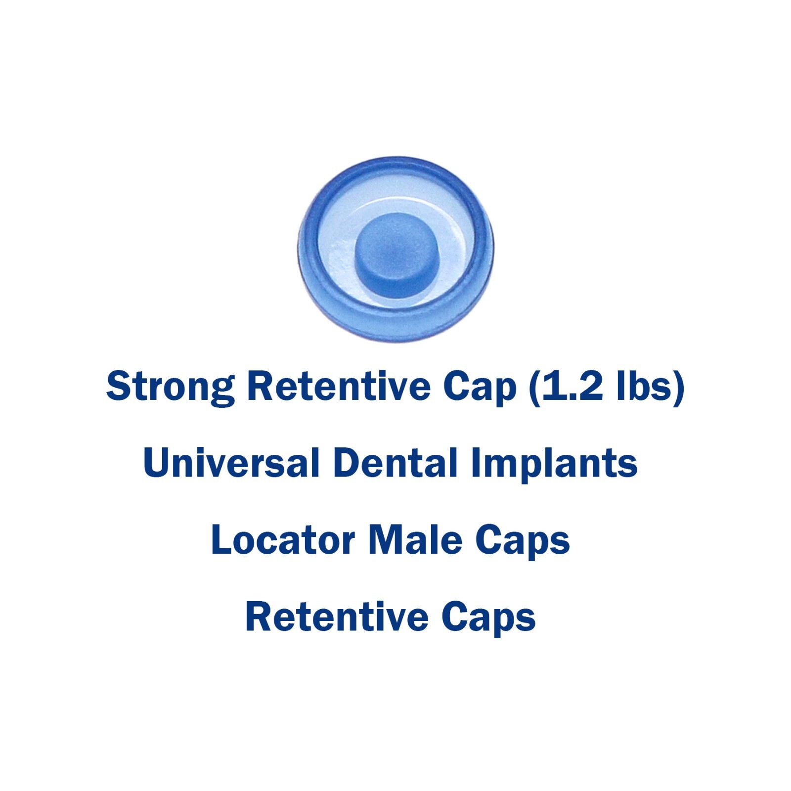 US Universal Overdenture Implant Retention Caps Metal Housing Caps 1.2Lb 2.4Lb