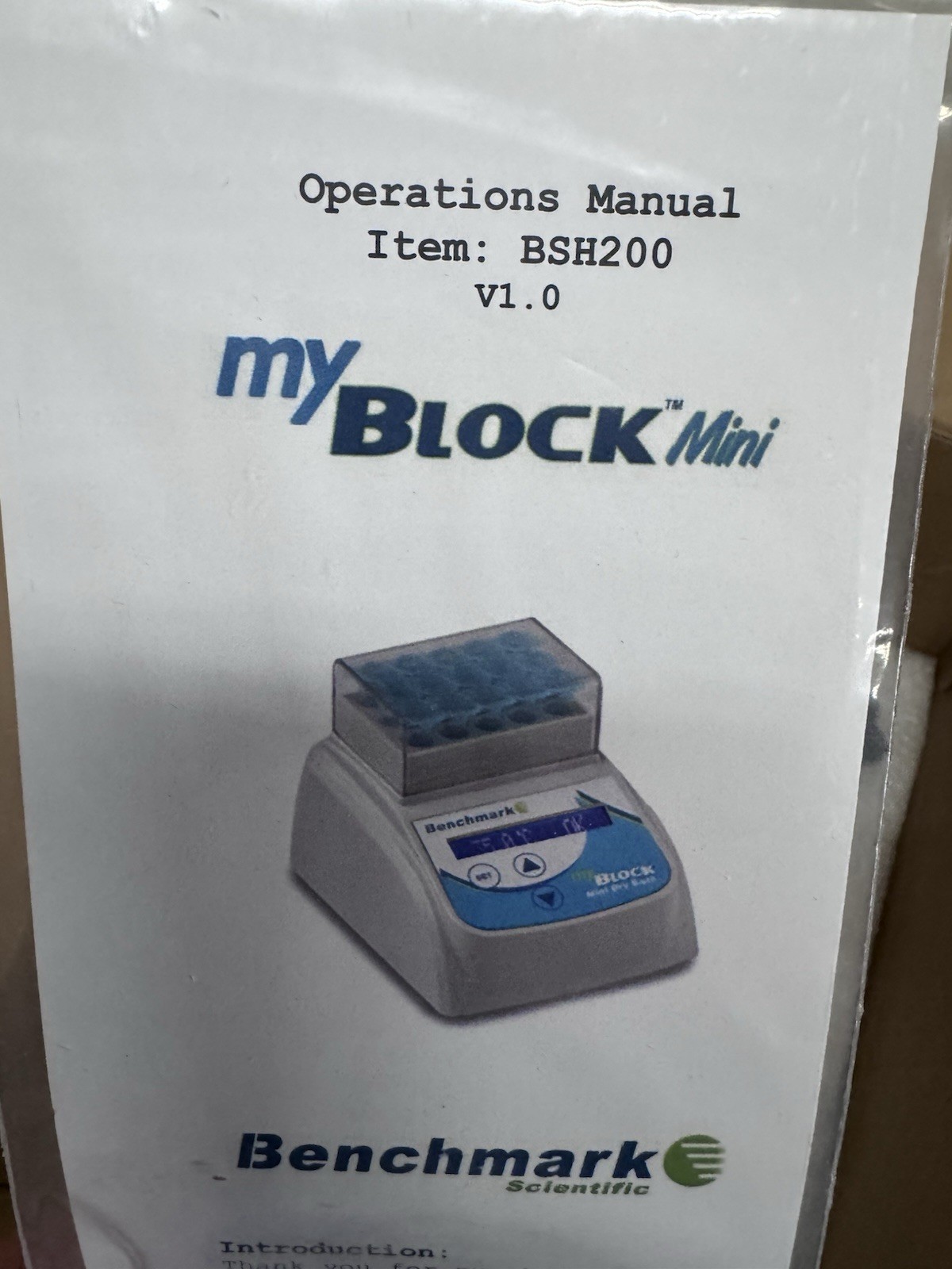 Benchmark Scientific MyBlock Mini Dry Bath BSH200/ NEW