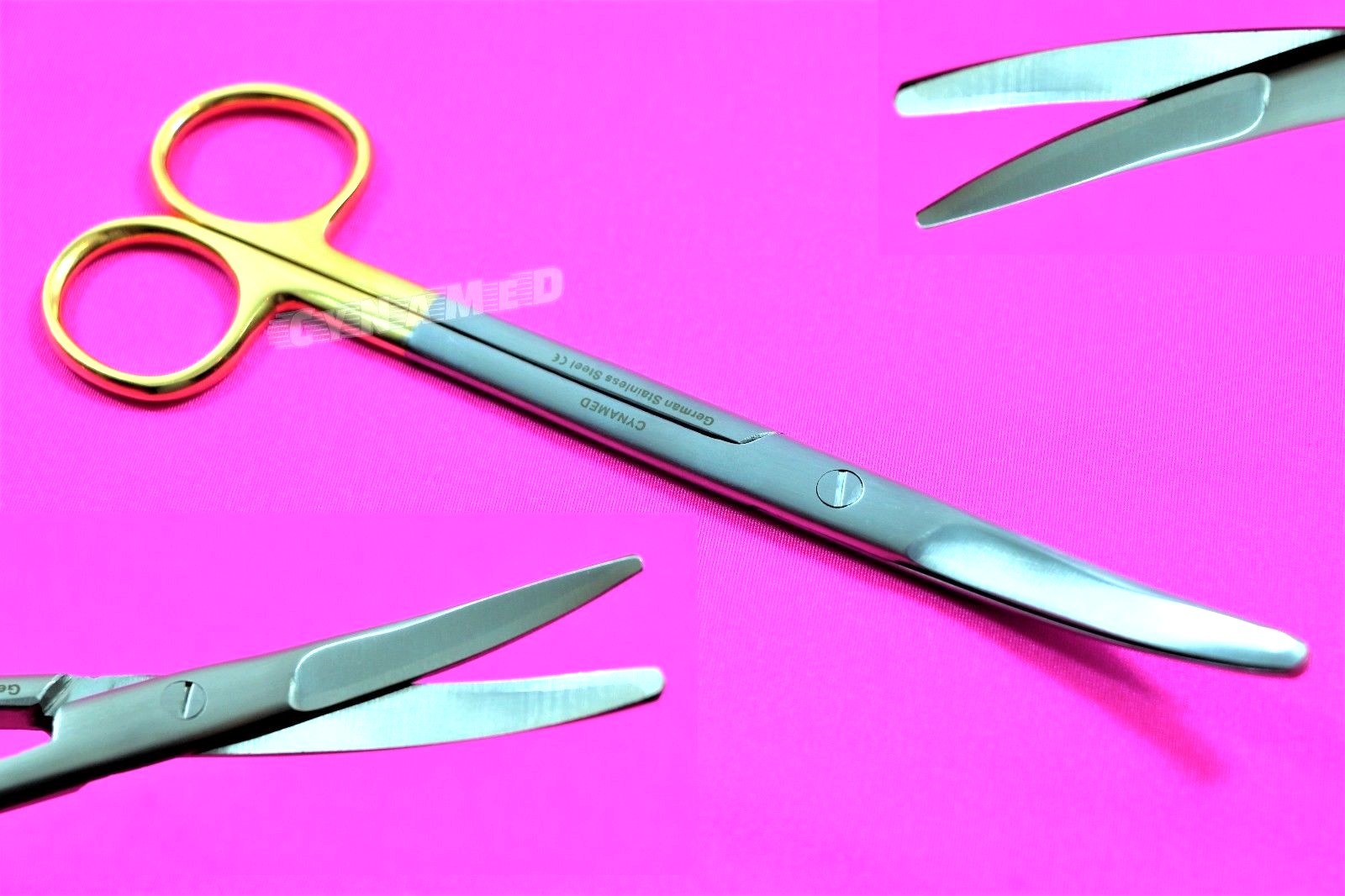 NEW GERMAN 2 EA Surgical Operating Medical Mayo Scissors STRAIGHT +CURVED 6.75″