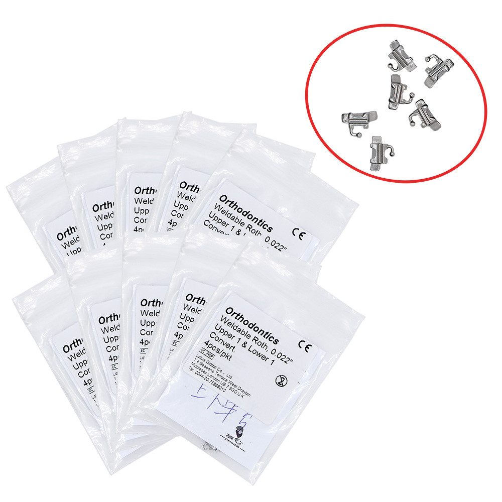 10X Dental Orthodontic Buccal tube Convert Weldable Roth 0.022″ U1 L1 4pcs/pkt