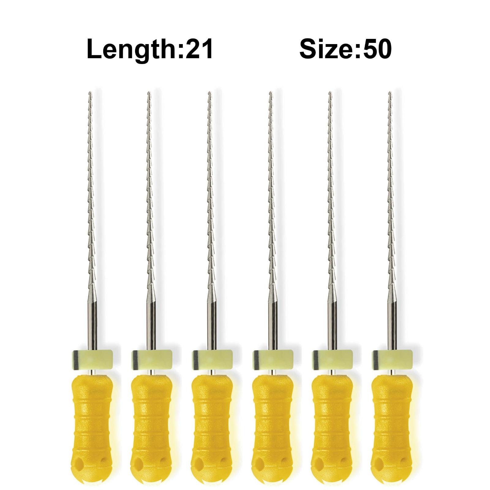 Sky Choice Hedstrom Files – 21 mm Length, Size 50 Yellow w/Rubber Stopper 6/Pkg