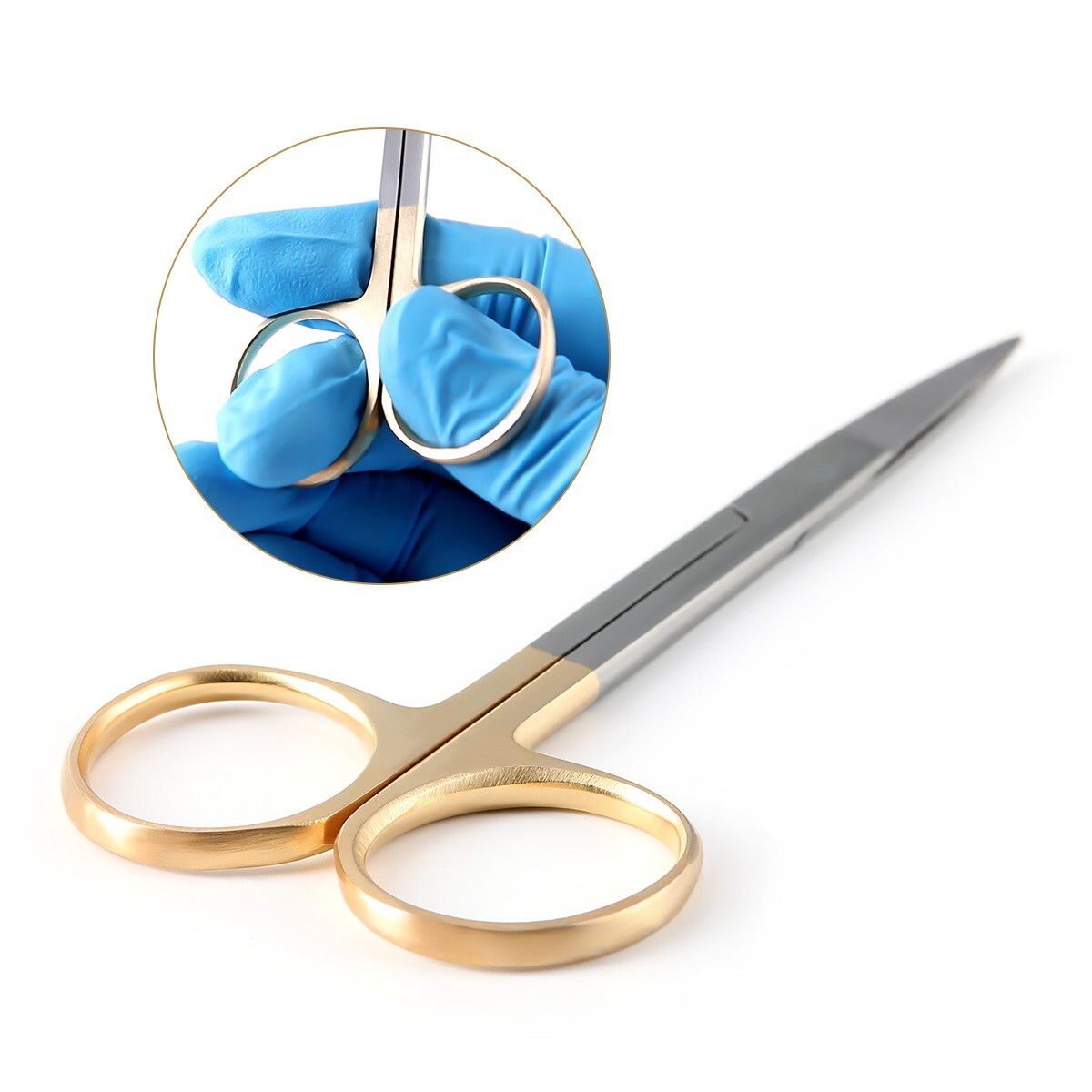 AZDENT Dental Surgical Operating Scissors 4.5” Straight/Curved Sharp Instrument