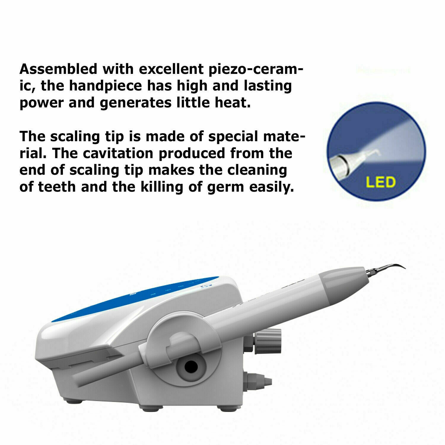 100% Original Woodpecker DTE D5 LED Dental Ultrasonic Scaler, Scaling+Perio+Endo