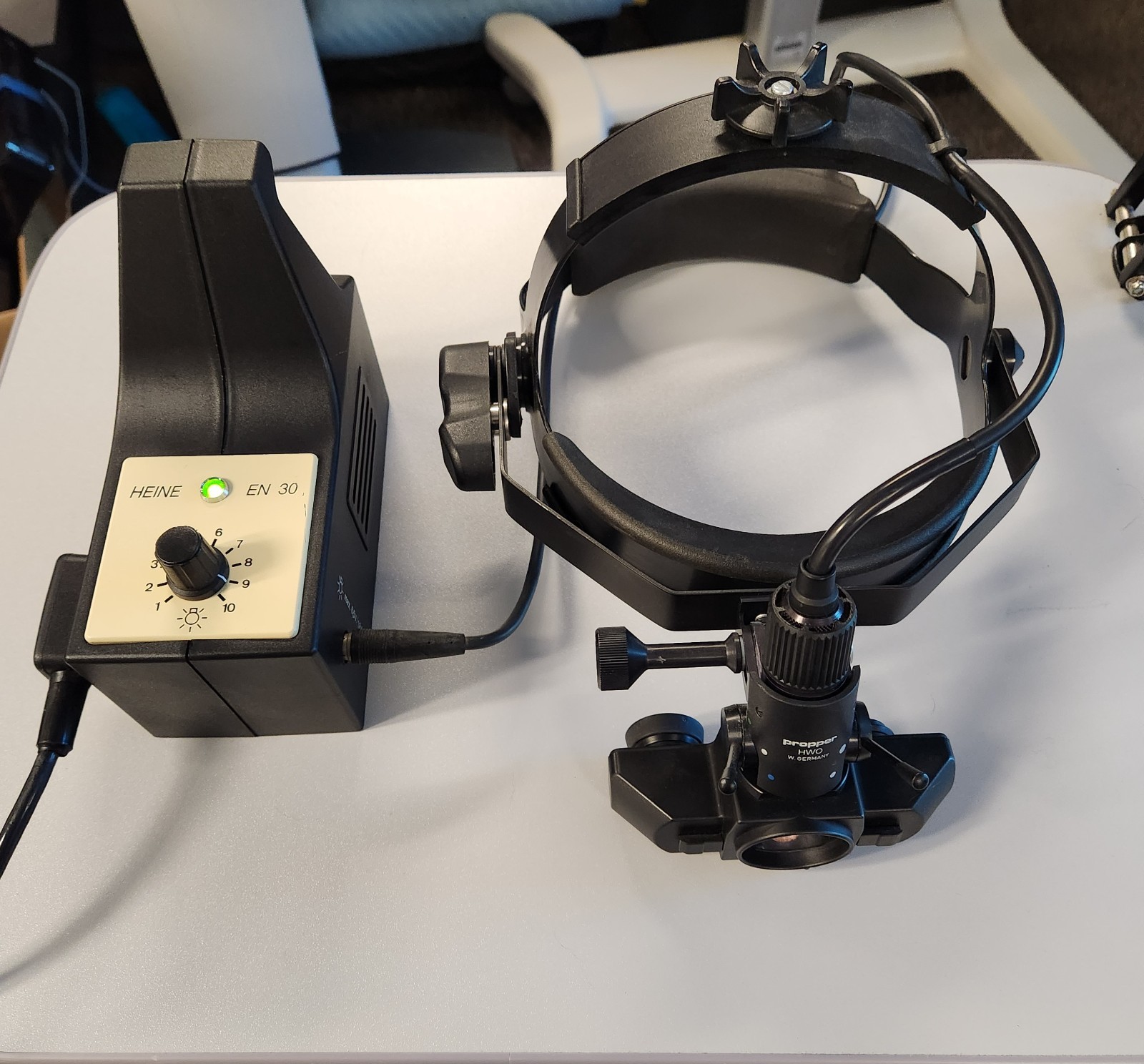 Propper Heine Omega Binocular Indirect Ophthalmoscope With Power Supply