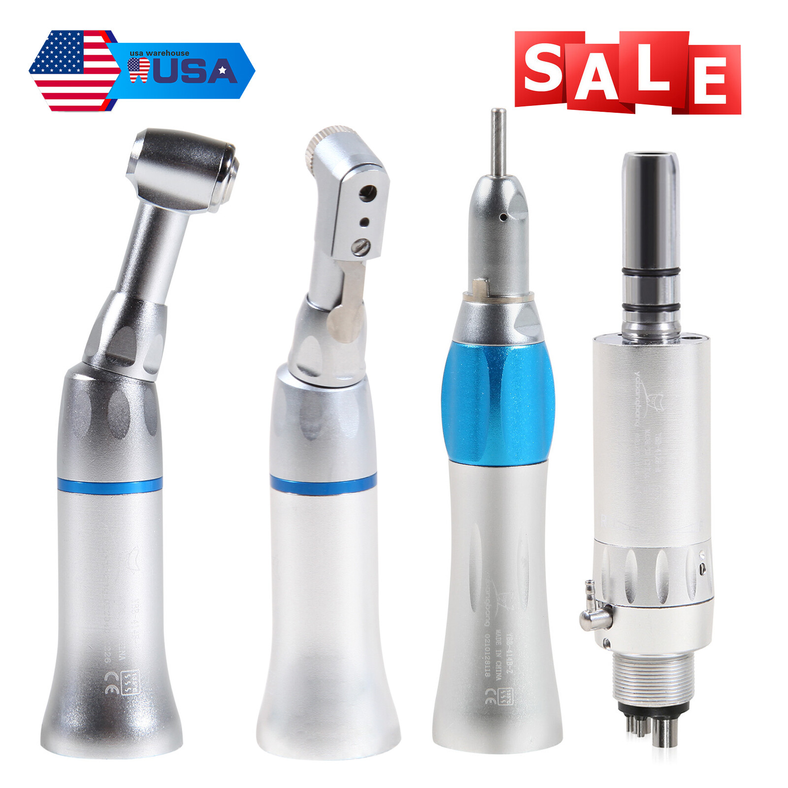 NSK Style Dental Contra Angle Straight Air Motor 2/4H Slow Speed Handpiece FAST