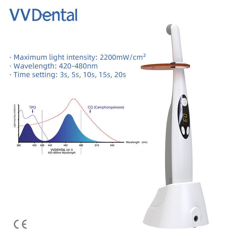 Dental Wireless LED Curing Light USB Charger Dental Photopolymerizer Lamp