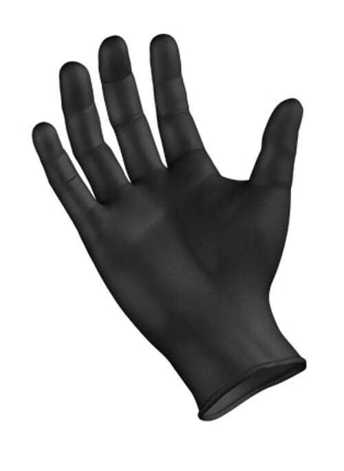 SemperForce BKNF104 Black Nitrile Exam Gloves Size Large