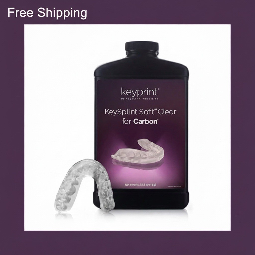 KeySplint Soft Clear For 3D Carbon Printers 1KG Resin Night Guards EXP 06/26