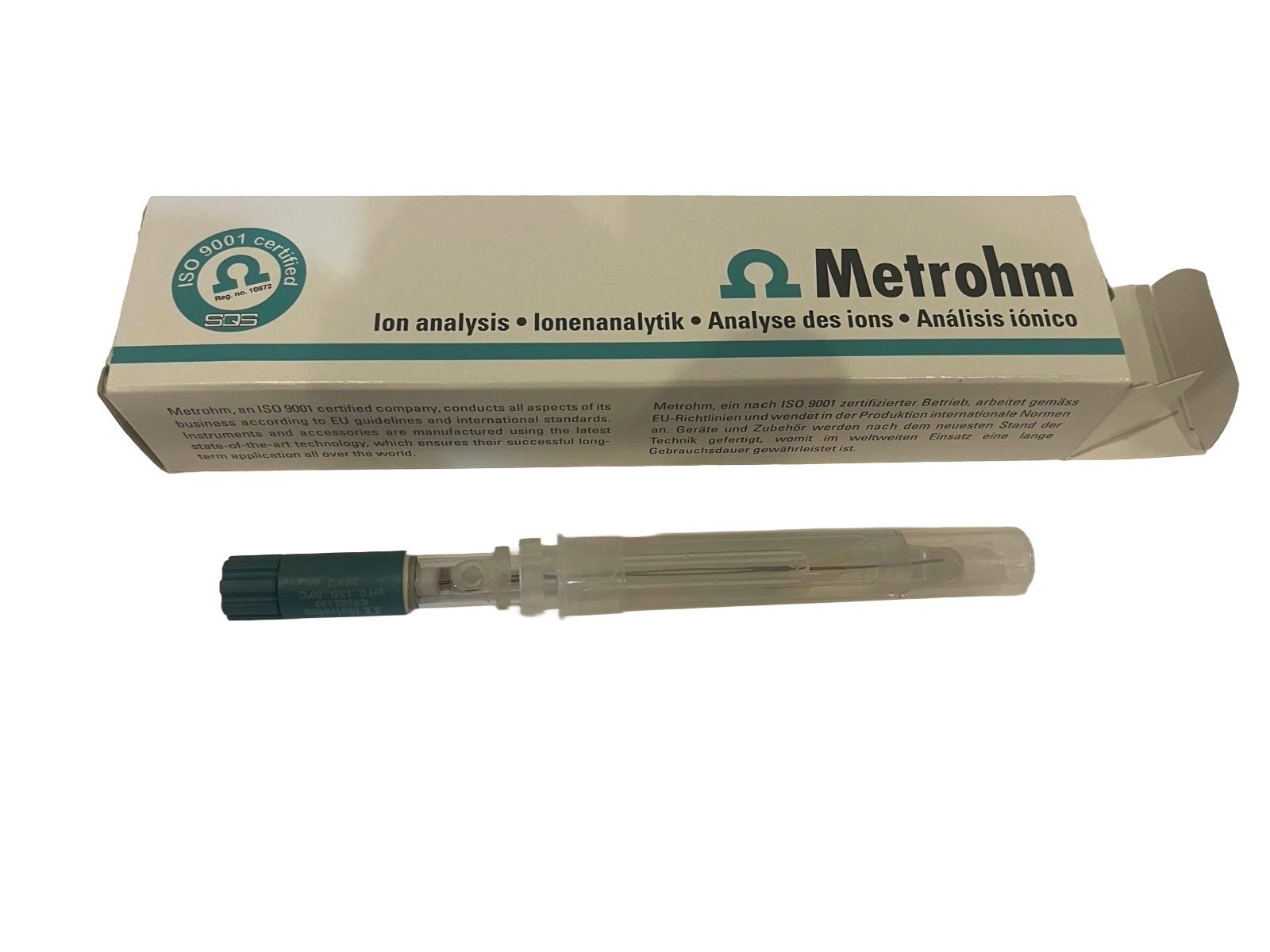 Metrohm LL Electrode Plus 6.0262.100 pH 0…13/0…80 degrees C 3M KCl