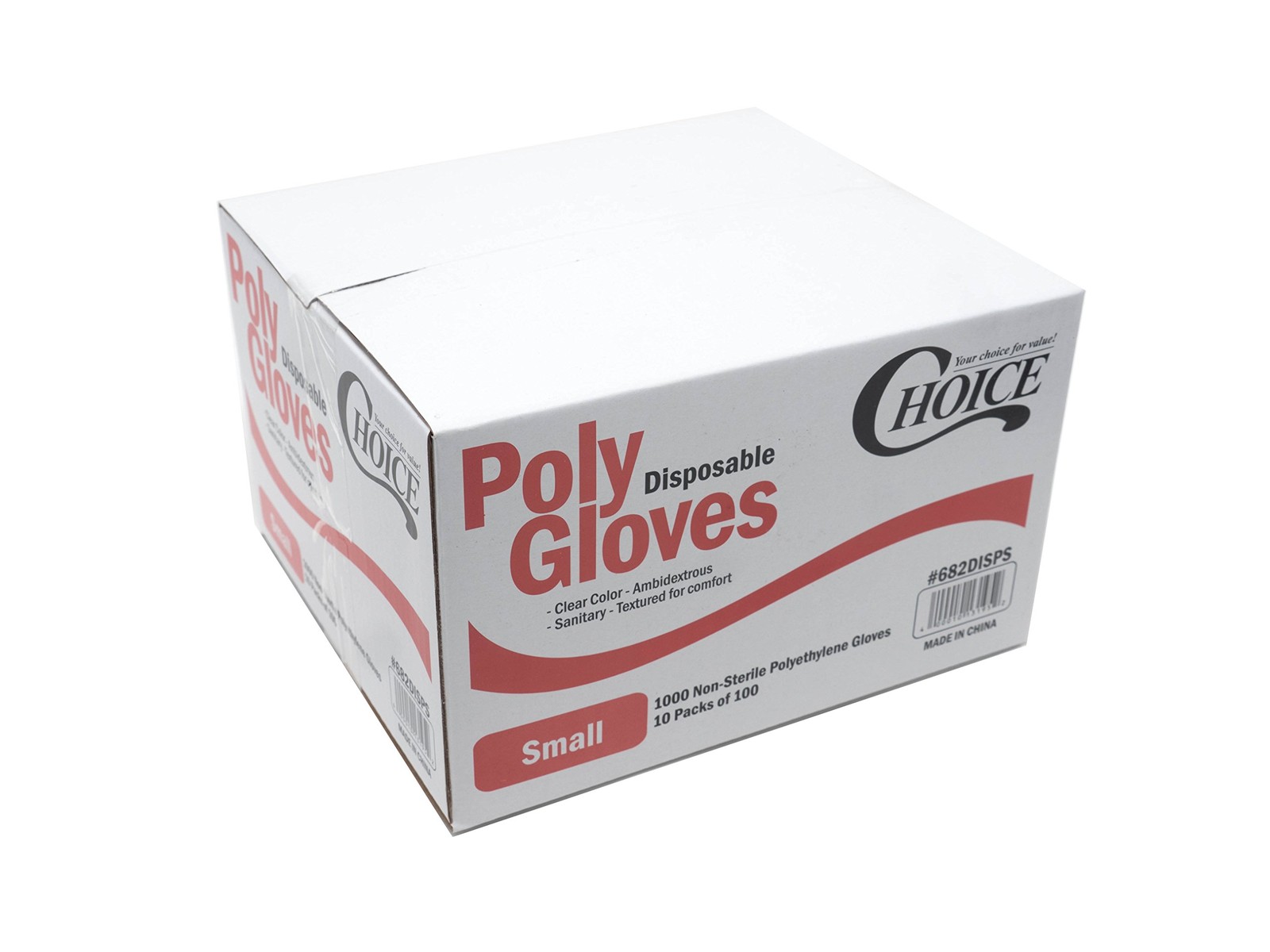 Poly Disposable Polyethylene Gloves (Pack of 1000 – Small)