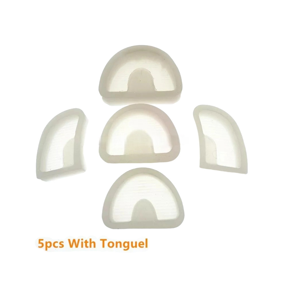 5 Pcs/Set Dental Silicone Plaster Model With/Without Tongue White Mould Instrume