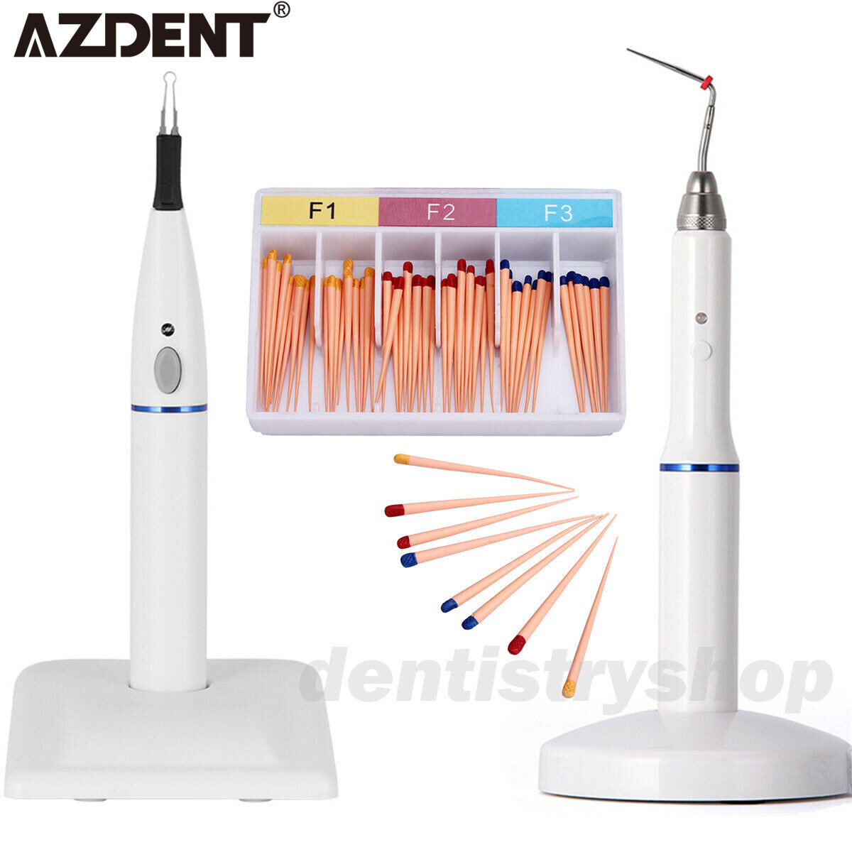 AZDENT Dental Endo Heated Pen/ Tooth Gum Cutter/Gutta Percha Points F1 F2 F3