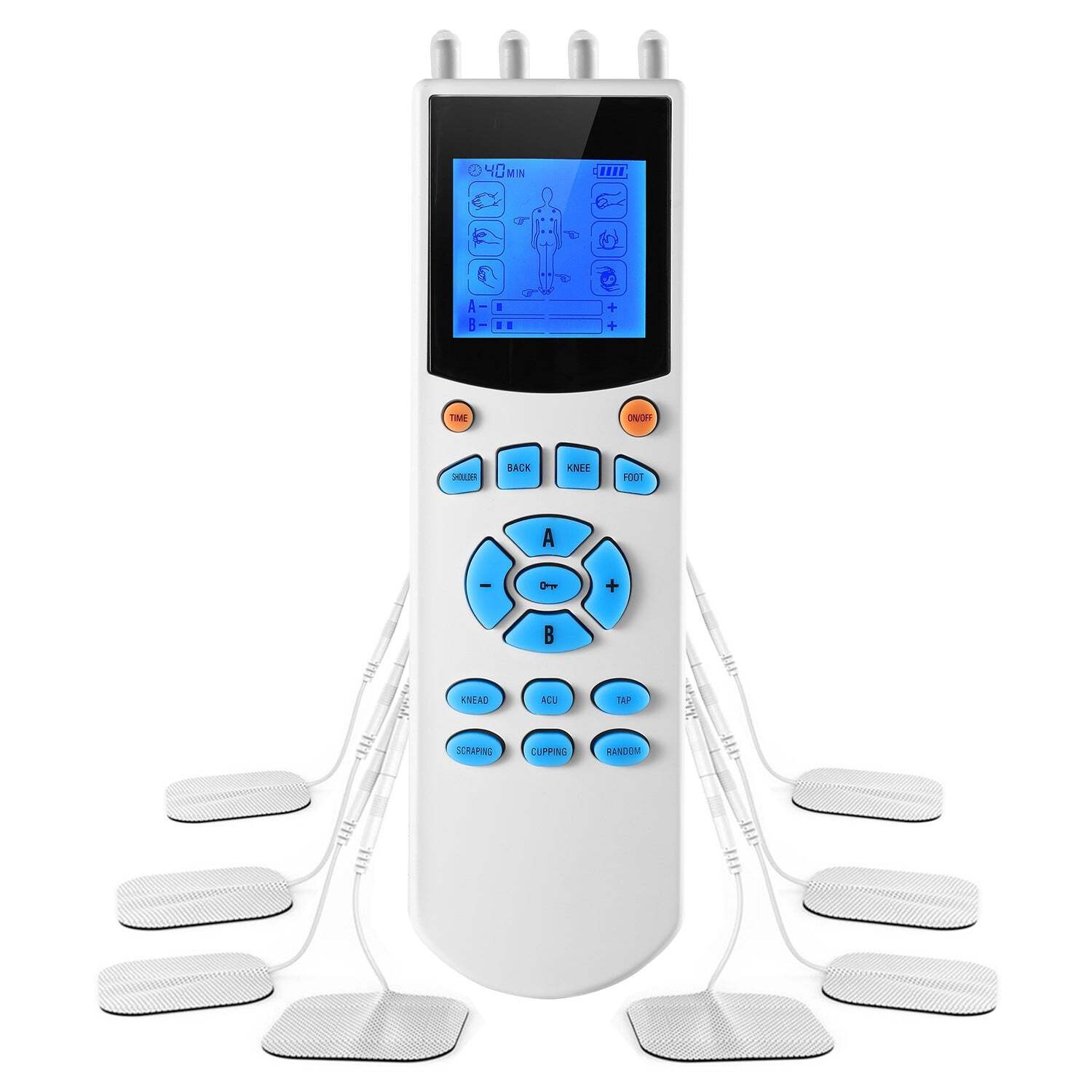 Tens Unit Machine Impulse Massager 10 Modes Pain Relief Body Massager Machine Mu