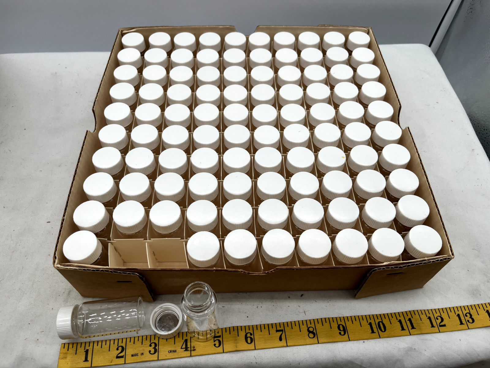 vintage wheaton scintillation vials glass jar art deco screw top lot of 10