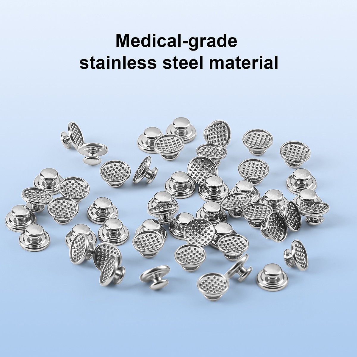 50pcs Dental Dentists Lingual Buttons Bondable Round/Rectangular Mesh Base/MIM