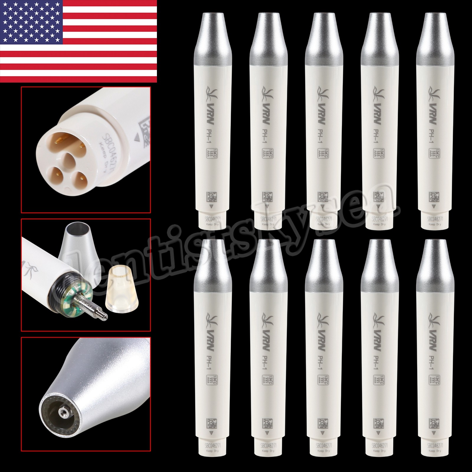 1/5/10Pcs VRN Dental Ultrasonic Scaler LED Handpiece HP-5L For Woodpecker EMS
