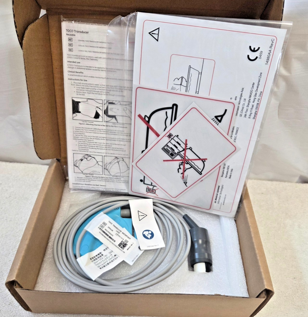 GE Healthcare Transducer Watertight Loop 2264 Series NOTE DATE 2022-05-28