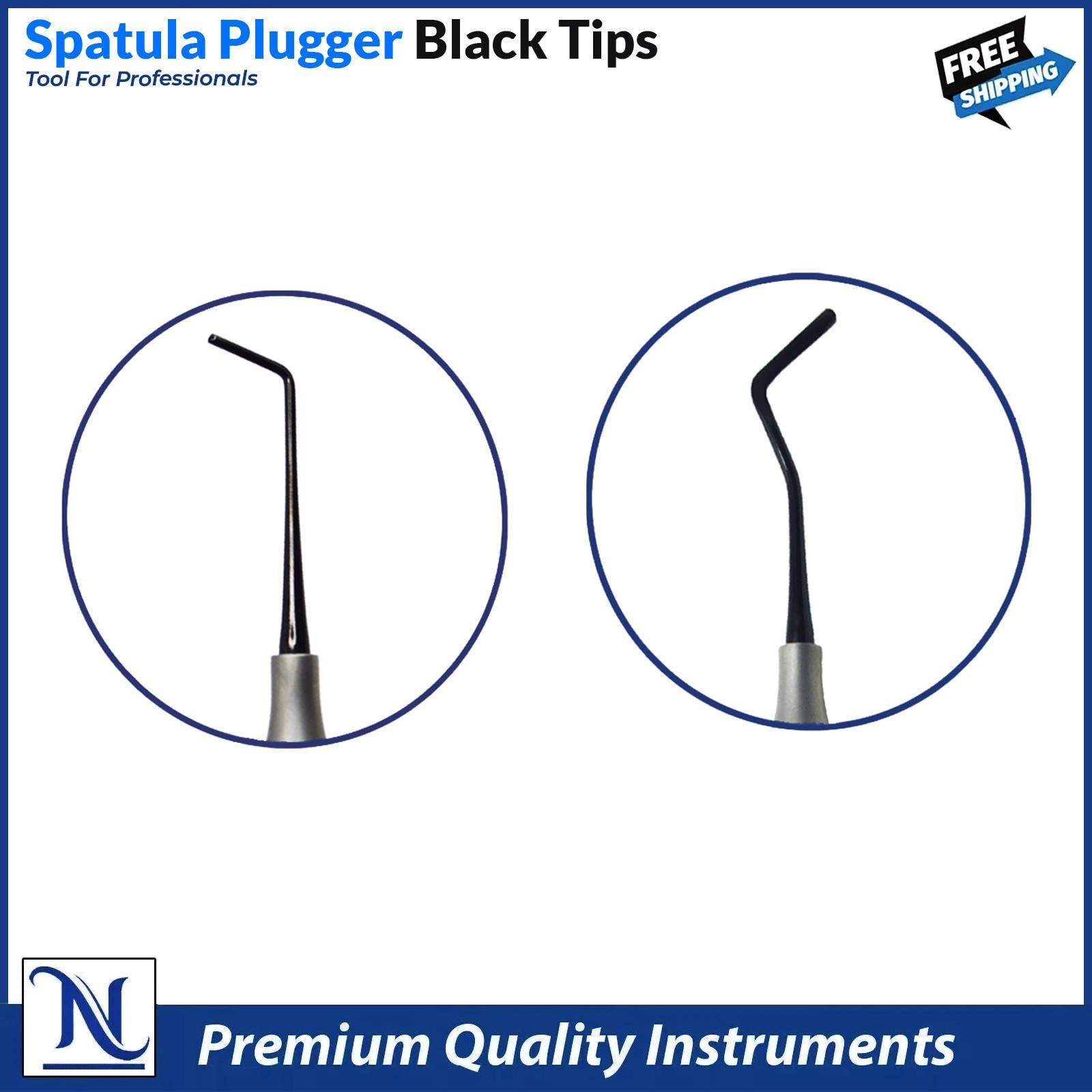 X10 Dental Composite Filling Instruments Spatula & Plugger Black Color Tips
