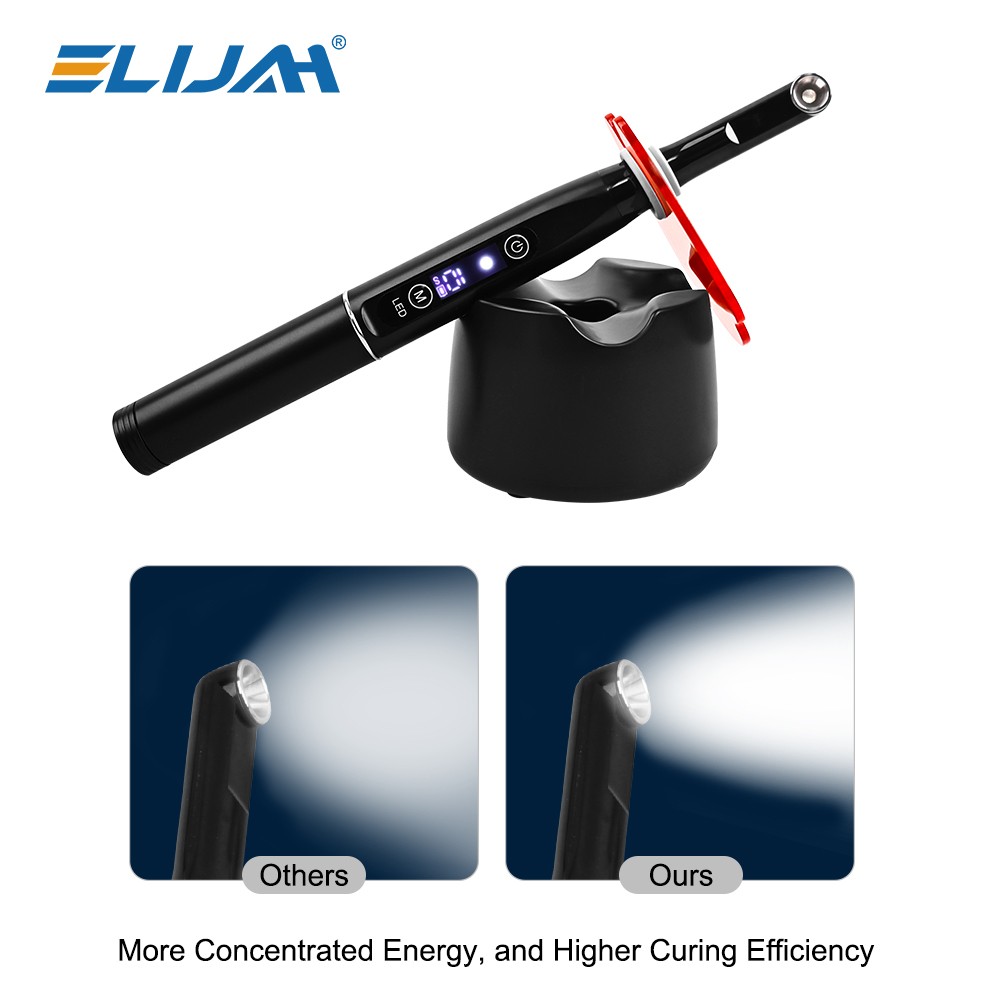 Dental Wireless LED Curing Light 1s/2mm Resin Curing Machine 800-2400 mW/cm² New