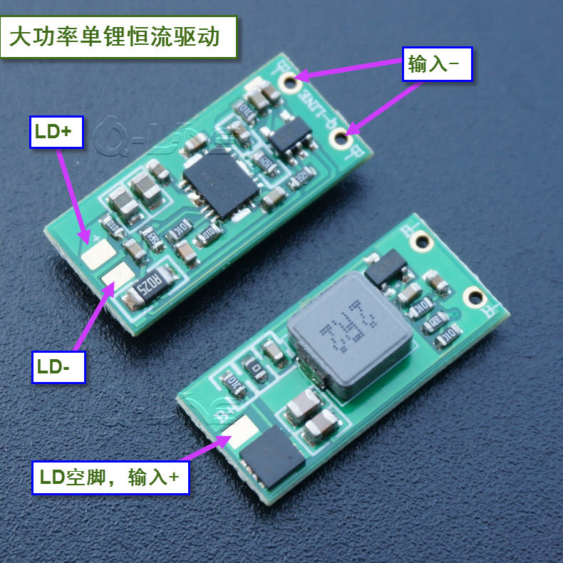 NUGM03T 4.5W 450nm 462nm 520nm 1W 3.7V Input Blue Green Laser Drive PCB DIY Lab