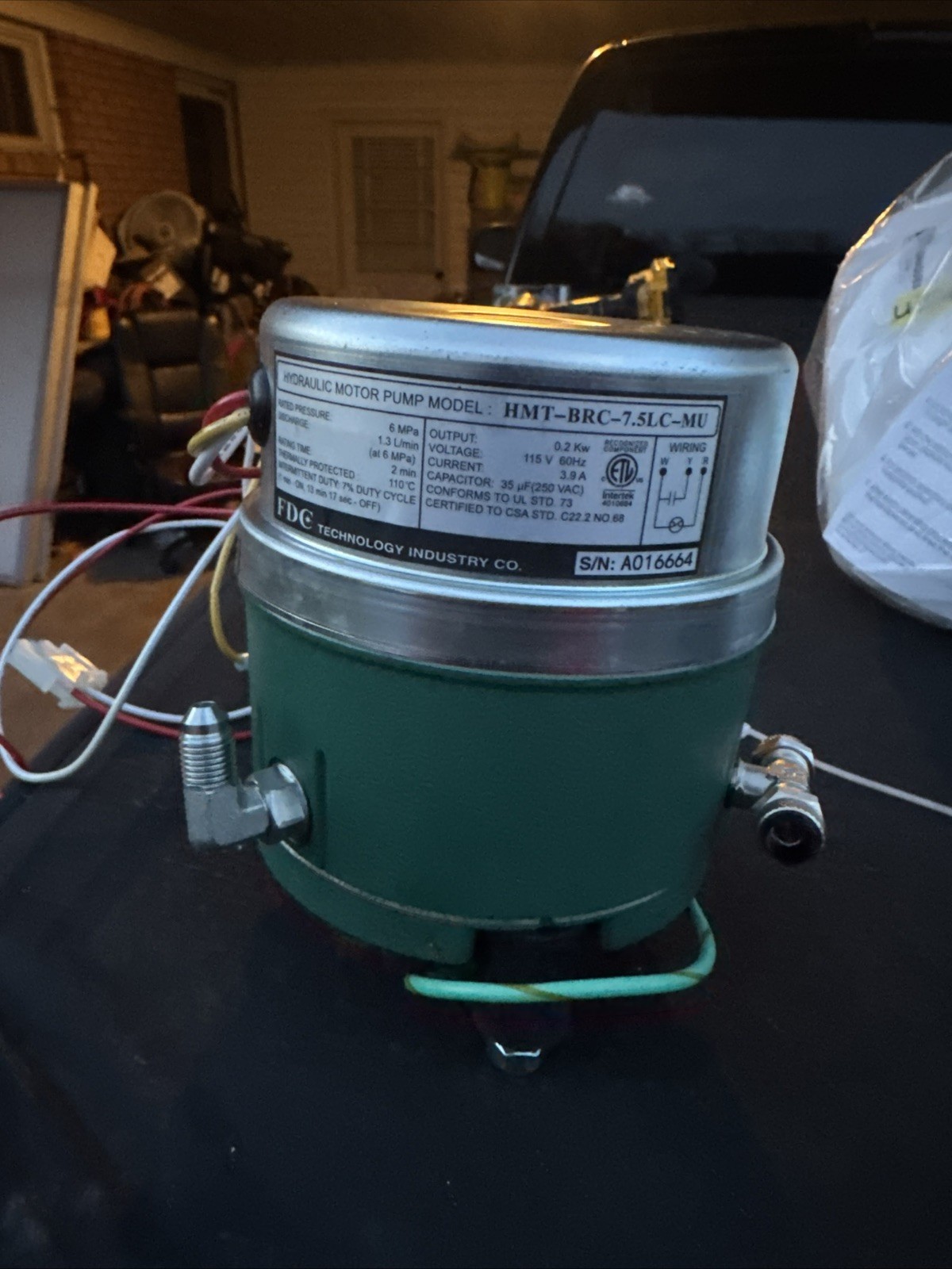 Dental Chair Hydraulic Motor Pump HMT-BRC-7.5LC-MU