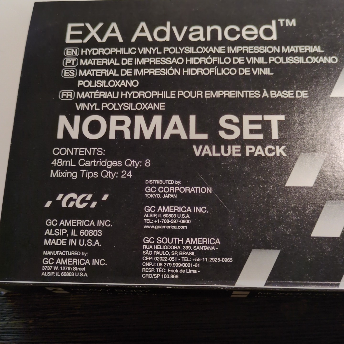 EXA Advanced Hydrophilic Vinyl Polysiloxane Impression Material Normal Set