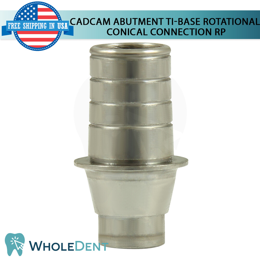 5x Dental Rotational Ti-Base CAD/CAM Regular Platform RP Int Hex 2.65mm