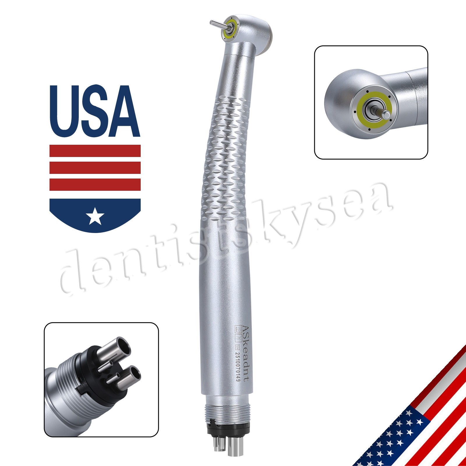 Dental E-generator Shadowless Ring LED High Speed Handpiece 4Hole SL