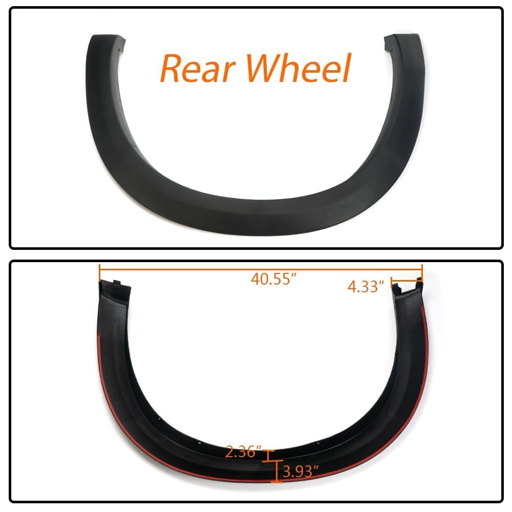 Fender Flares Wheel Cover Protector Vent Trim Dodge Ram 2500 3500 2010-2017 4PCS