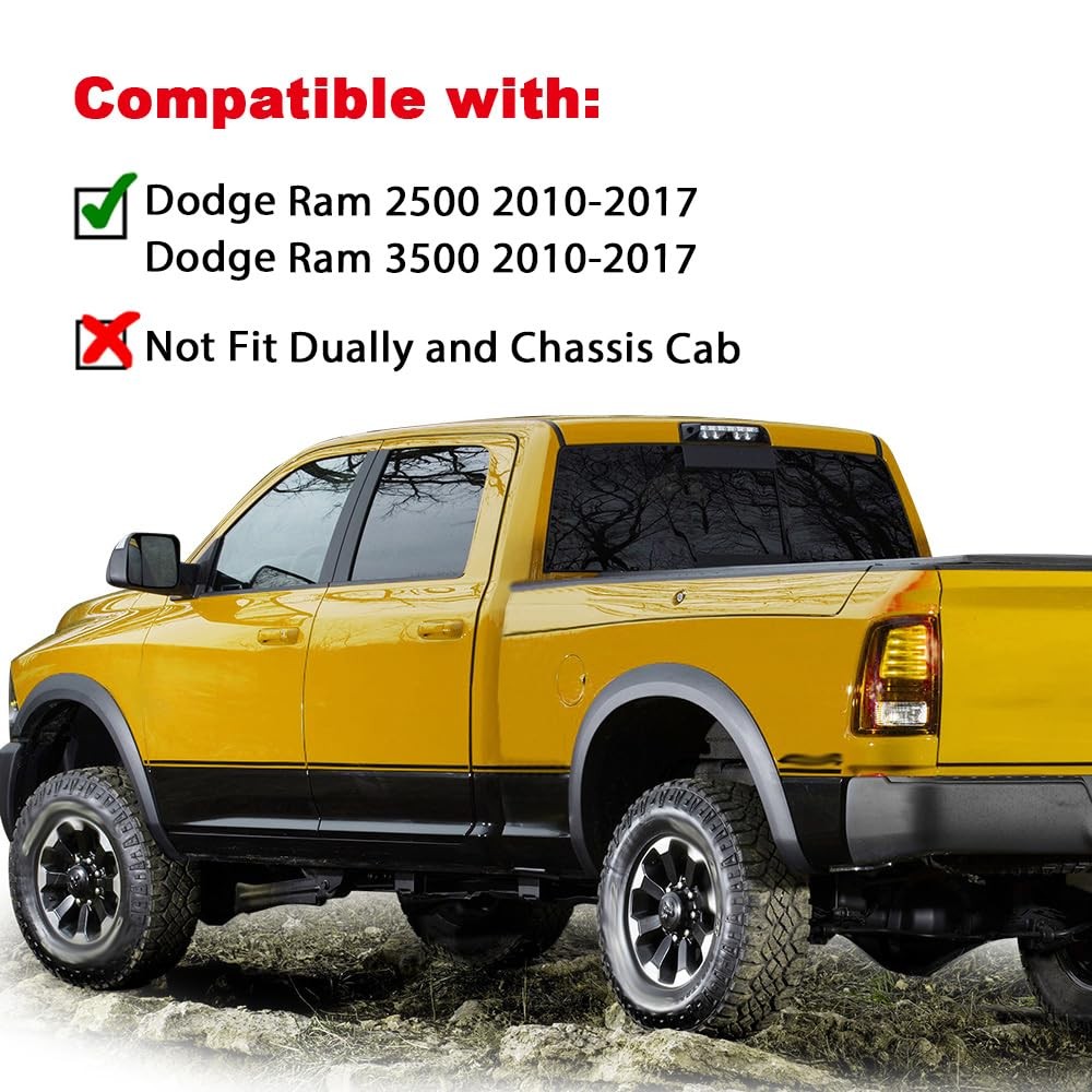 Fender Flares Wheel Cover Protector Vent Trim Dodge Ram 2500 3500 2010-2017 4PCS
