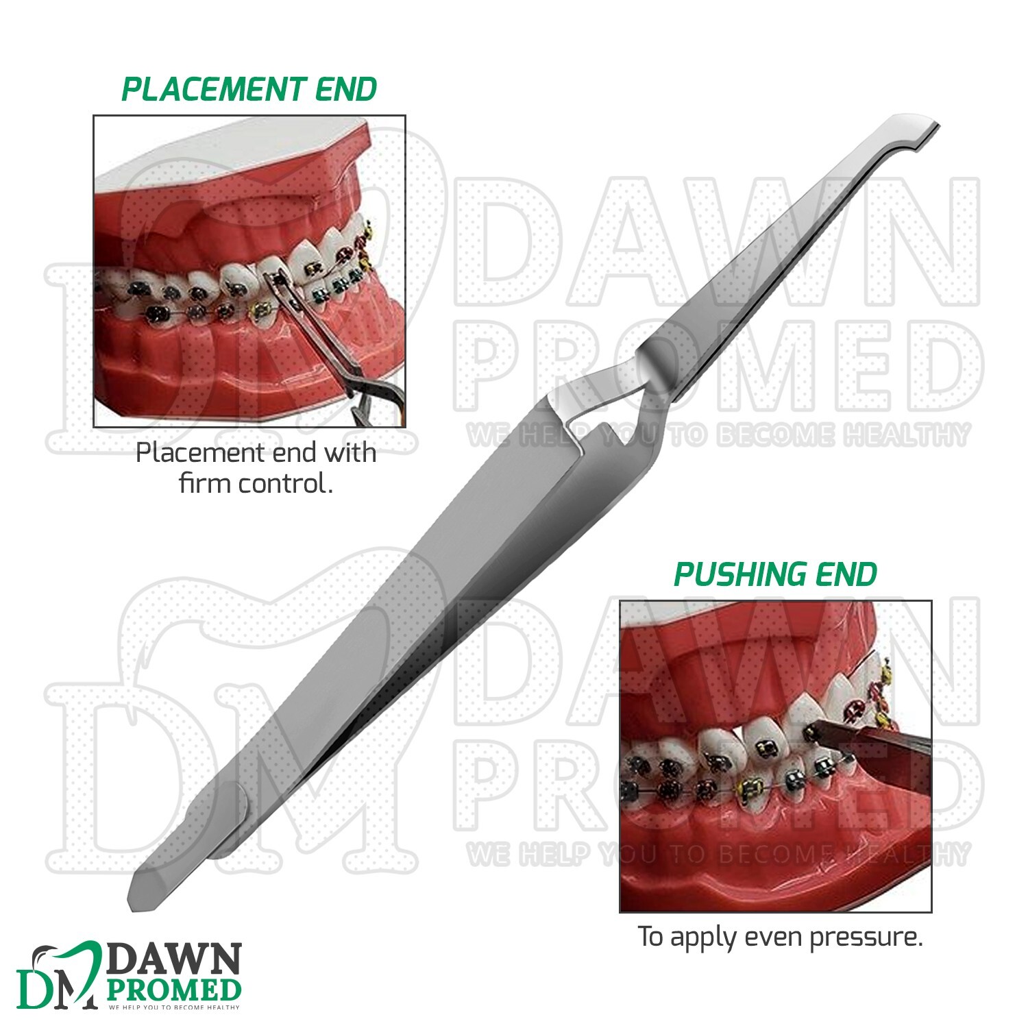 3 Pcs Direct Bond Bracket Holder Tweezer 5″ Serrated Tips Orthodontic German Gr