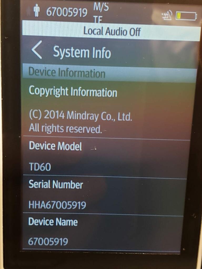 Mindray Datascope BeneVision TD60 Telepak – Biomed Tested