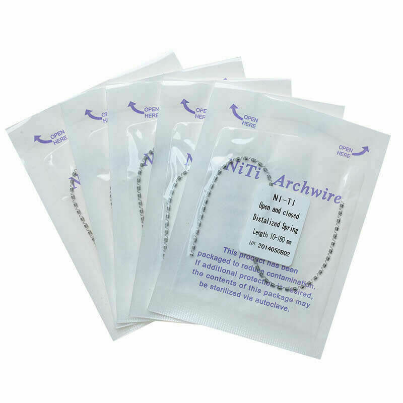 5 Pcs Dental Orthodontic Niti Open&Closed Distalized Coil Spring 0.010*180mm