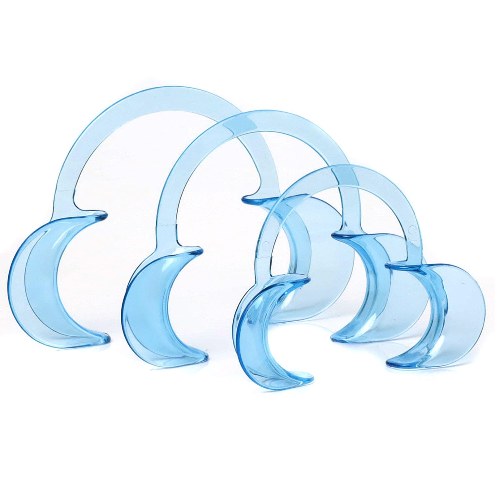 LA MIERE Professional CShape Dental Cheek Retractor Set, S/M/L, 3Pack Blue