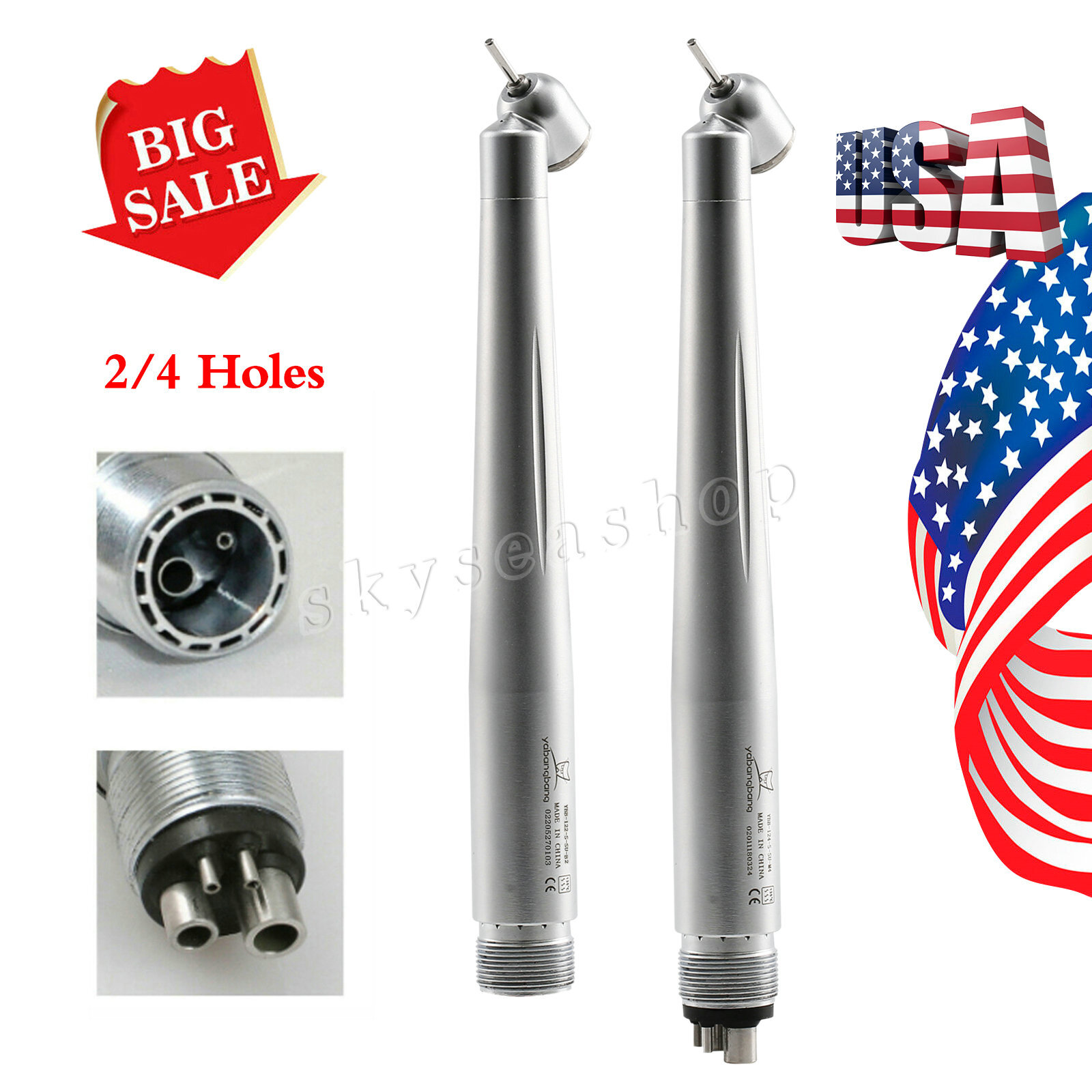 1-5pcs NSK PANA style Dental (LED) 45° Degree Surgical High Speed Handpiece SQ