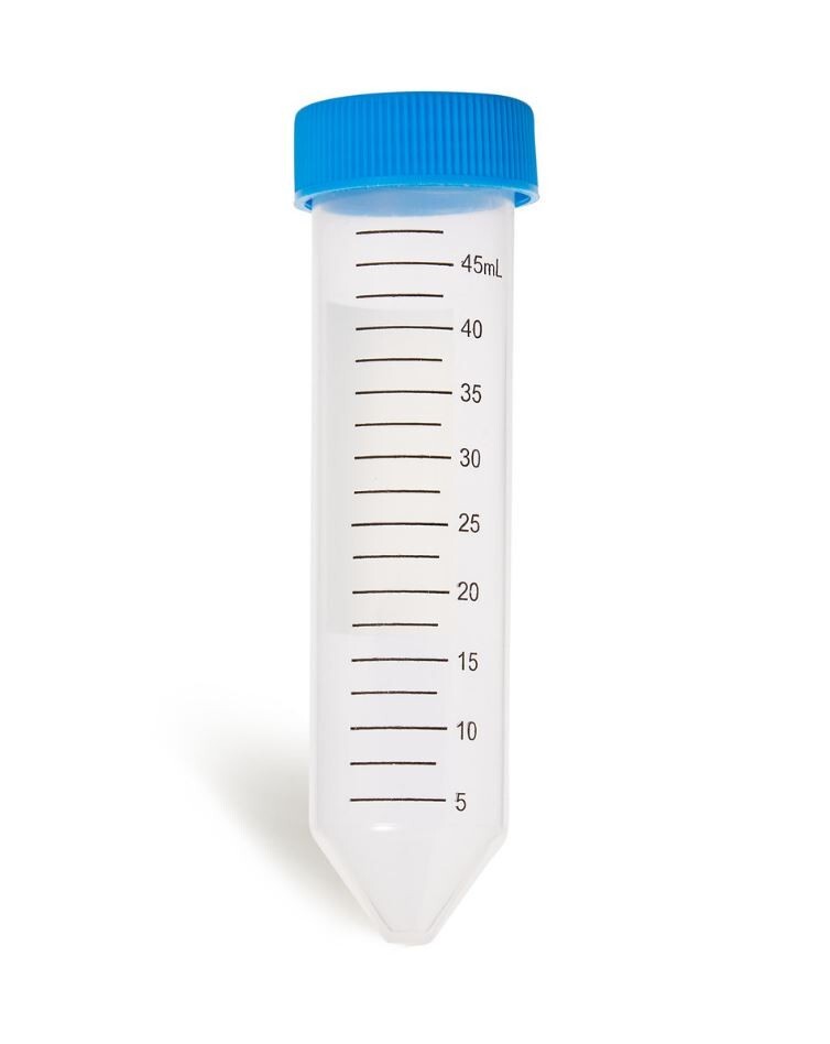 *1-Pack* Bioseal Test Tube Clear Plastic With Cap 50 mL Sterile 17351/50